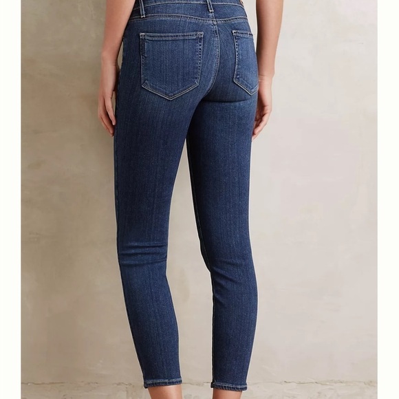 PAIGE Verdugo Crop Baker Jean Medium Wash Distressed Sz 30 - Picture 2 of 13